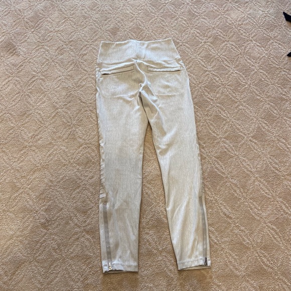 Cream python-print Dleancey textured moto-tights - Picture 2 of 5